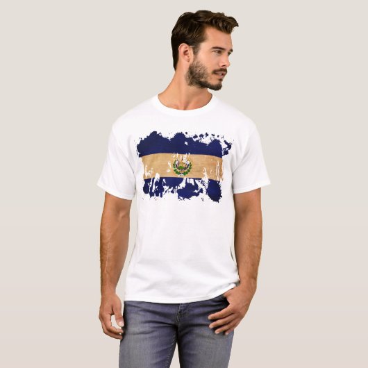 El Salvador Flagge T-Shirt (Vorne ganz)