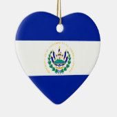 El Salvador Flaggen-Herz Keramikornament (Rechts)