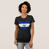 El Salvador Flaggen-Herz T-Shirt (Vorne ganz)