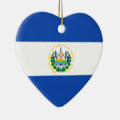 El Salvador Flaggen-Herz-Verzierung Keramik Ornament (Rechts)