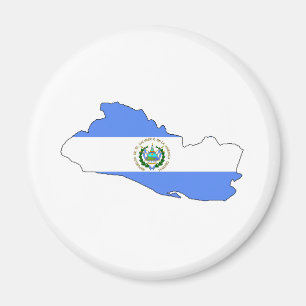 El Salvador Flaggen-Karte Größengleich Magnet