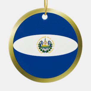 El Salvador Flaggen-Ornament Keramik Ornament