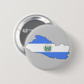 El Salvador Flaggenkarte Button (Vorne & Hinten)