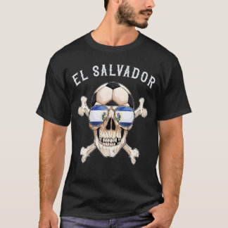 El Salvador Football Pirates Head Salvadorian Fan T-Shirt