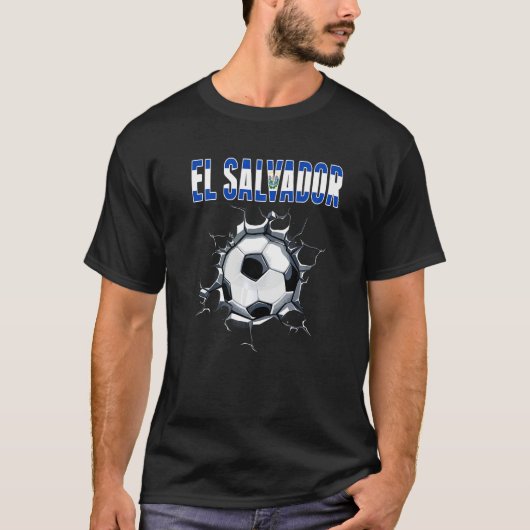El Salvador Fußball Fans Salvadorianischer Fußball T-Shirt (Vorderseite)