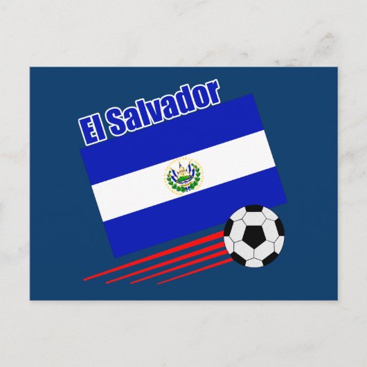 El Salvador Fußballmannschaft Postkarte (Vorderseite)