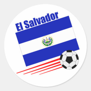 El Salvador Fußballmannschaft Runder Aufkleber