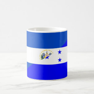 el salvador honduras halbe flagge landessymbol kaffeetasse