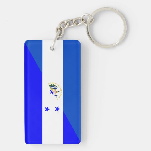 El Salvador Honduras halbes Flaggen-Landsymbol Schlüsselanhänger (Rückseite)