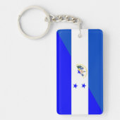 El Salvador Honduras halbes Flaggen-Landsymbol Schlüsselanhänger (Vorderseite)