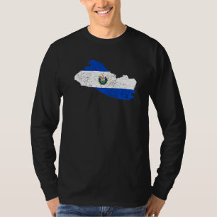 El Salvador Karte Salvadoran Roots Heritage Pat T-Shirt