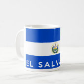 El Salvador Landesflaggesymbol-Namentext Kaffeetasse (Vorderseite Links)