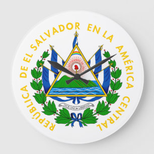 El Salvador Landeswappen Symbol Emblem Flagge Große Wanduhr