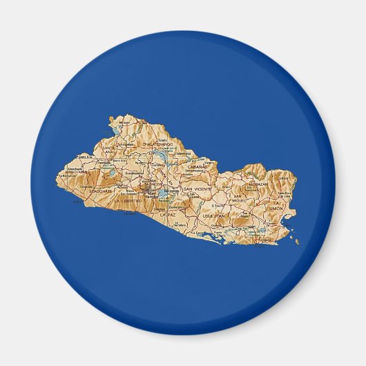 El Salvador Map Magnet (Vorne)