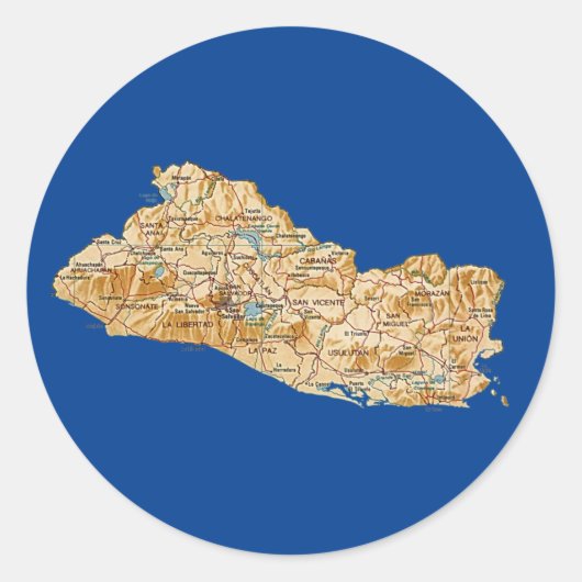 El Salvador Map Sticker (Vorderseite)