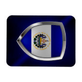 El Salvador Mettalic Emblem Magnet (Horizontal)