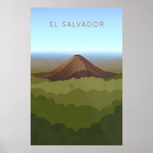 El Salvador Minimal Reiseplakat Poster (Vorne)