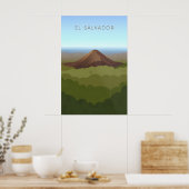 El Salvador Minimal Reiseplakat Poster (Küche)