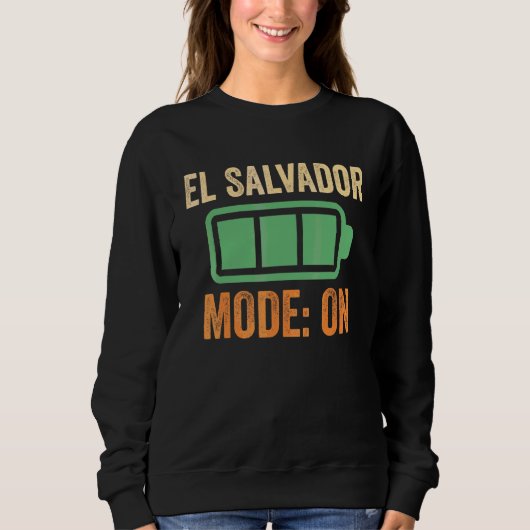 El Salvador-Modus Batterie-Design Sweatshirt (Vorderseite)