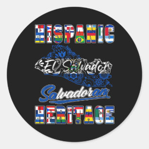 El Salvador National Hispanic Heritage Monte Brè Runder Aufkleber
