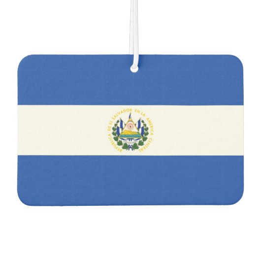 El Salvador National World Flag Autolufterfrischer (Vorderseite)