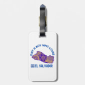 El Salvador Nordamerika Gepäckanhänger (Rückseite vertikal)
