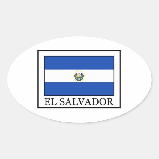 El Salvador Ovaler Aufkleber (Vorderseite)