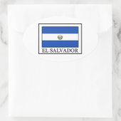 El Salvador Ovaler Aufkleber (Tasche)