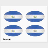 El Salvador Ovaler Aufkleber (Blatt)