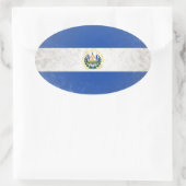 El Salvador Ovaler Aufkleber (Tasche)