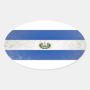 El Salvador Ovaler Aufkleber