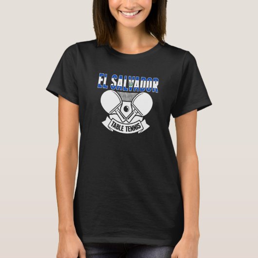 El Salvador Ping Pong  Salvadorean Table Tennis T-Shirt (Vorderseite)