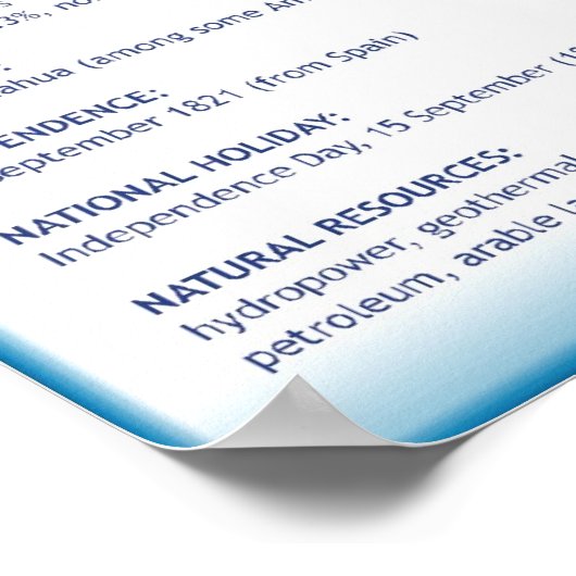 El Salvador Poster (Ecke)