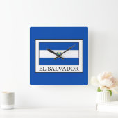 El Salvador Quadratische Wanduhr (Zuhause)