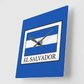 El Salvador Quadratische Wanduhr (Winkel)