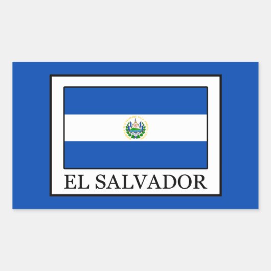 El Salvador Rechteckiger Aufkleber (Vorderseite)