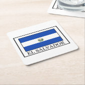 El Salvador Rechteckiger Pappuntersetzer (angewinkelt)