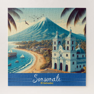 El Salvador Reise Vintage Retro Puzzle