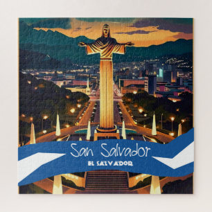 El Salvador Reise Vintage Retro Puzzle