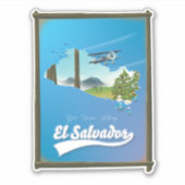 El Salvador Reiseplan Aufkleber (Vorderseite)