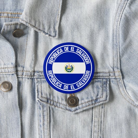 El Salvador Runde Emblem Button (Beispiel)