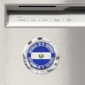 El Salvador Runde Emblem Magnet (In Situ (Geschirrspüler))