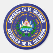 El Salvador Runde Emblem Magnet (Vorne)
