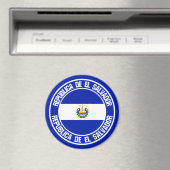 El Salvador Runde Emblem Magnet (In Situ (Geschirrspüler))