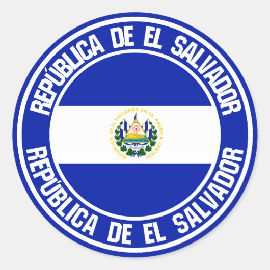 El Salvador Runde Emblem Runder Aufkleber (Vorderseite)