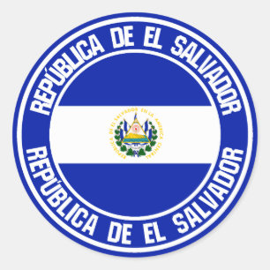 El Salvador Runde Emblem Runder Aufkleber