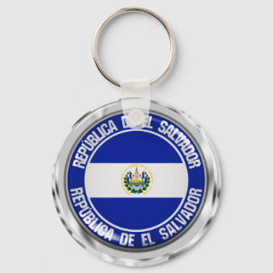 El Salvador Runde Emblem Schlüsselanhänger