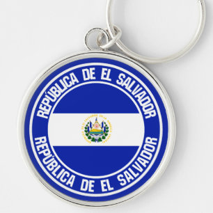 El Salvador Runde Emblem Schlüsselanhänger