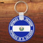 El Salvador Runde Emblem Schlüsselanhänger (Vorderseite)