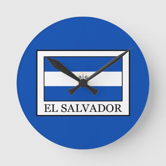 El Salvador Runde Wanduhr (Vorderseite)
